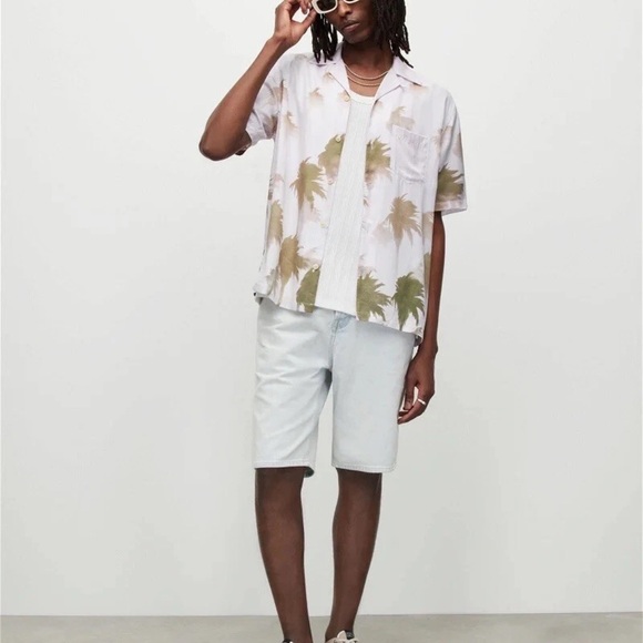 All Saints Pastel Pink Button Up Shirt - Picture 6 of 9